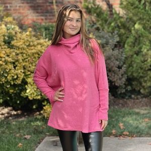 Long Sleeve Brushed Knit Turtleneck
